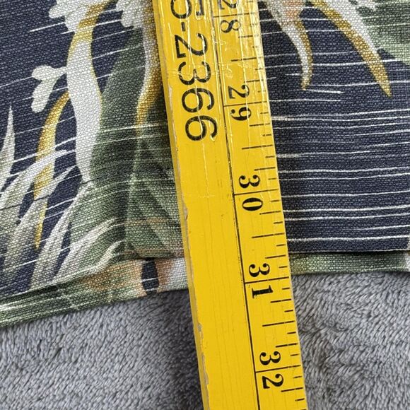 Tommy Bahama Shirt Mens XL Blue Silk Hawaiian Camp Tropical Palm Loop Collar - Picture 8 of 13